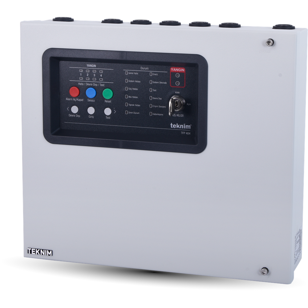 TEKNİM TFP-404 4 BÖLGELİ KONVANSİYONEL YANGIN ALARM PANELİ
