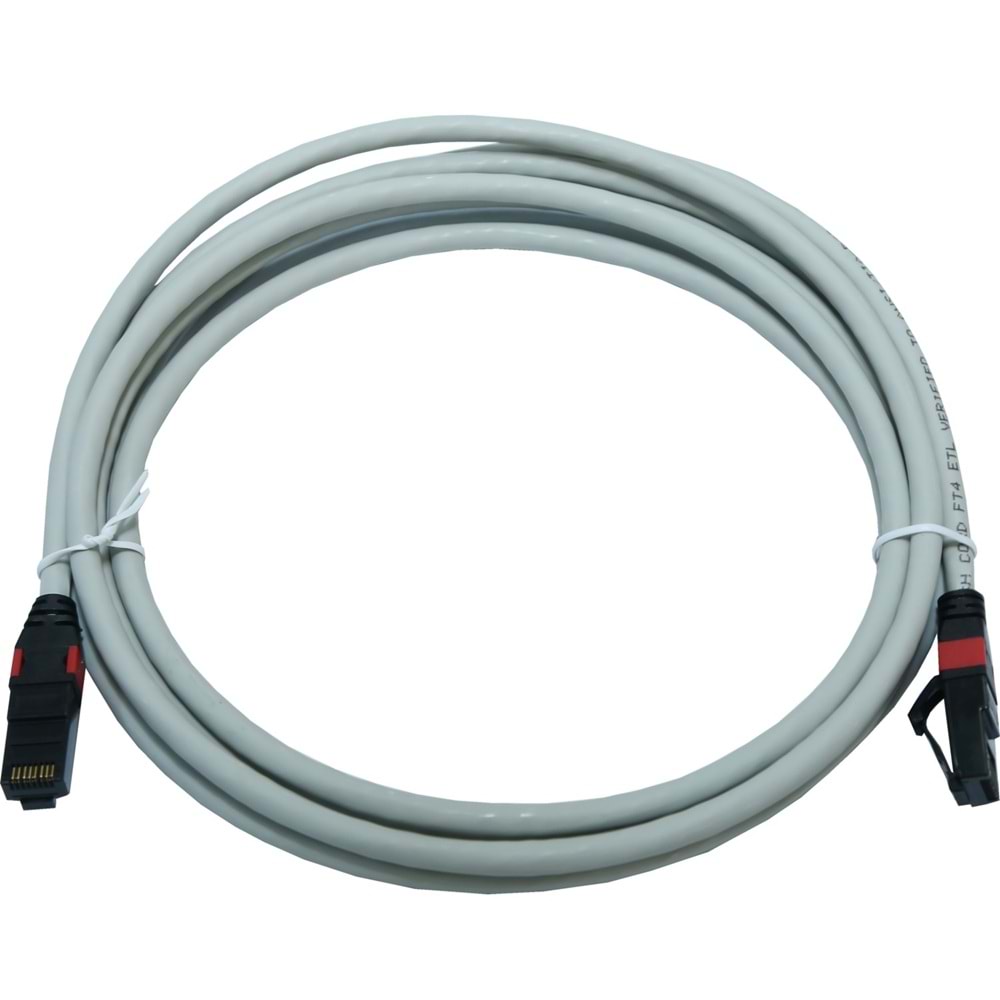 ERAT EPC-250C6UT 4X2X24 CAT6 UTP PATCH KABLO LS0H GRİ / 0.25MT