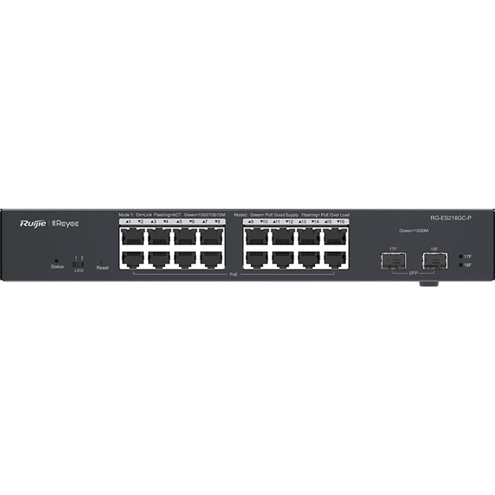 RUİJİE - REYEE RG-ES218GC-P 18-Port Gigabit Smart POE Switch