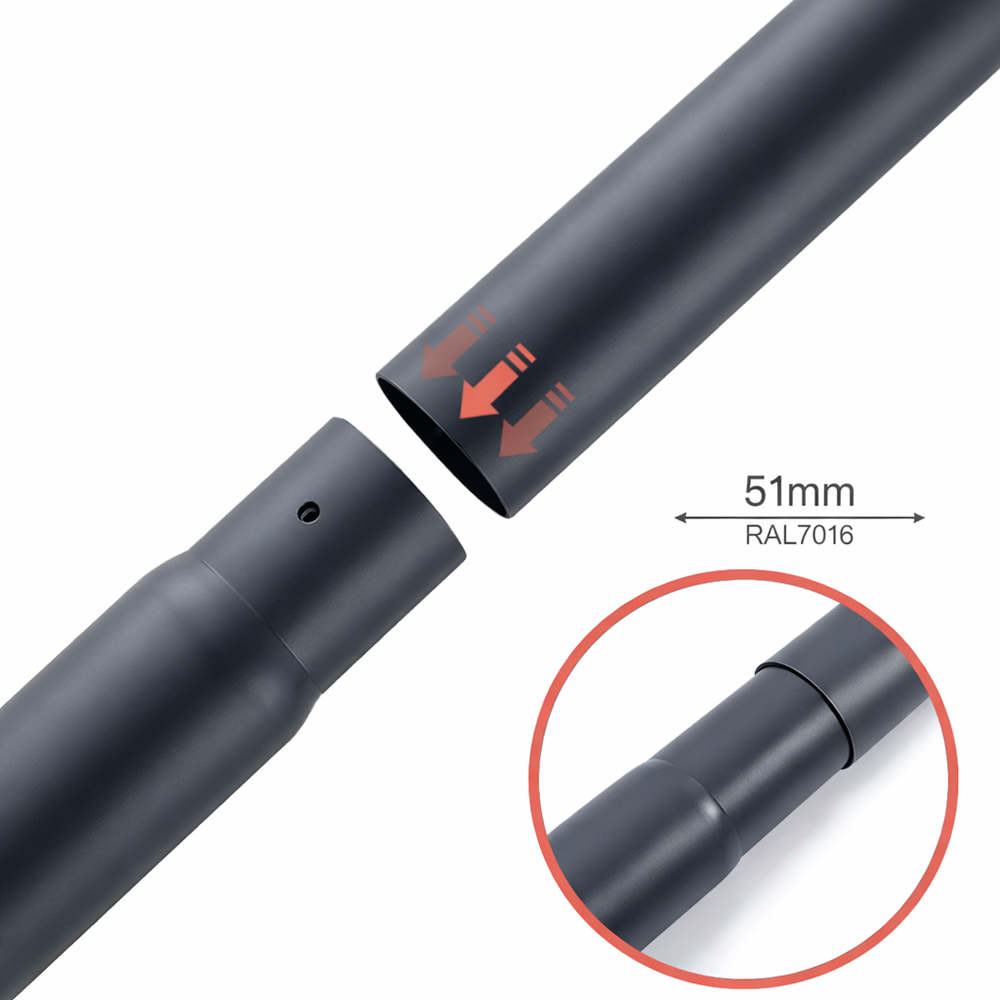 TRK-D200 / 2 METRE 51mm METAL EK UZATMA (Fırın Boyalı)