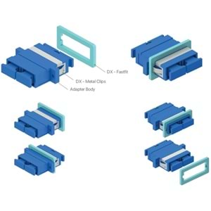 ALFAFONET FAST-FIT ADAPTÖR PARÇASI SC DX OR LC 24ADET 12RENK (OM-FFAPS-SDX-12CSET24)