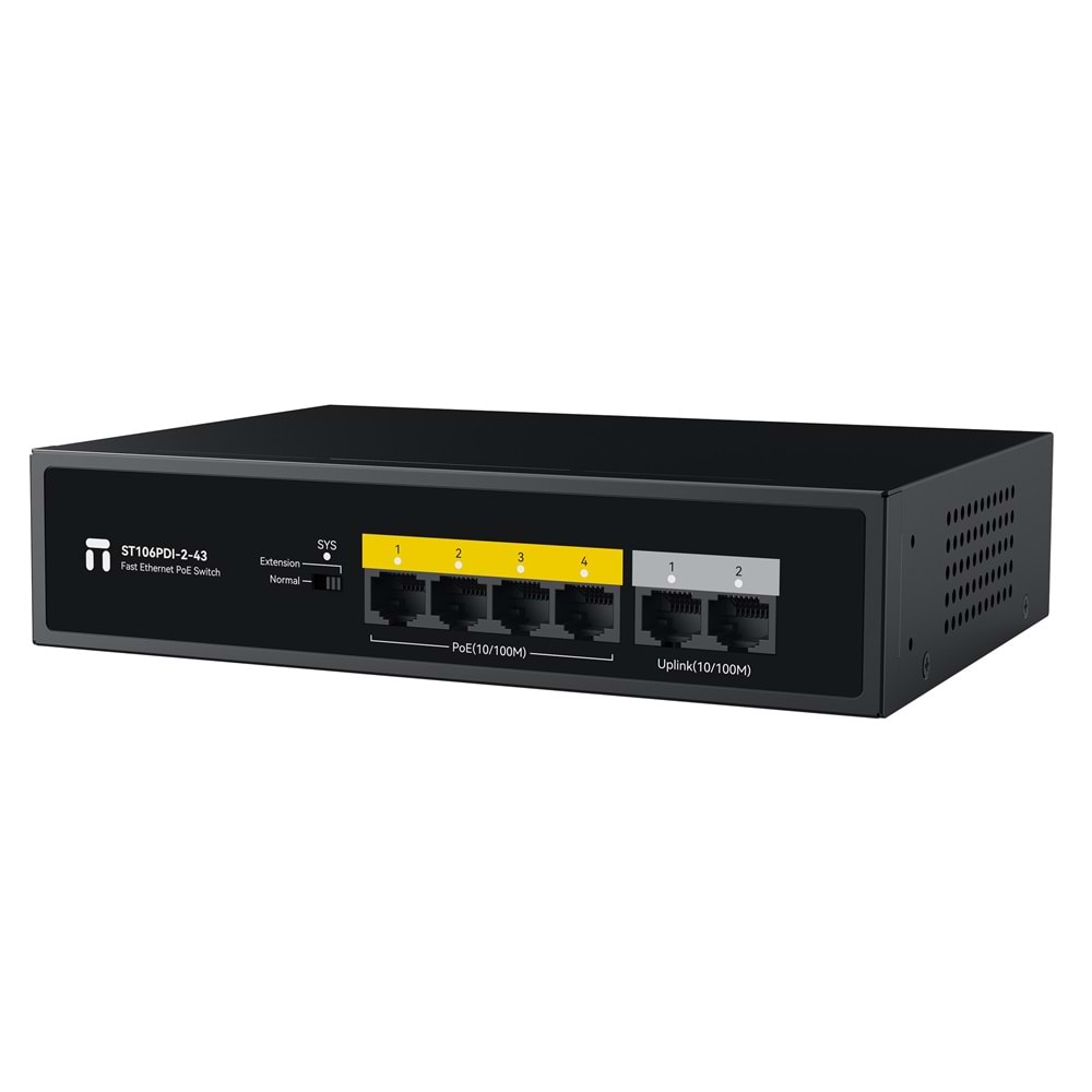 STONET ST106PDI-2-43 4PORT FE POE SWİTCH 43W